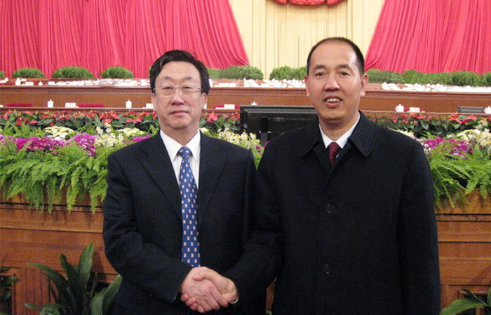 原河南省长郭庚茂和张全收董事长合影